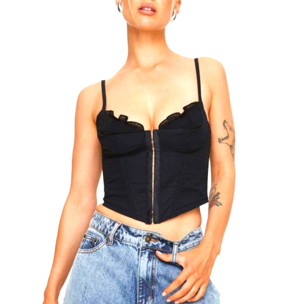 Princess Polly Black Corset Top